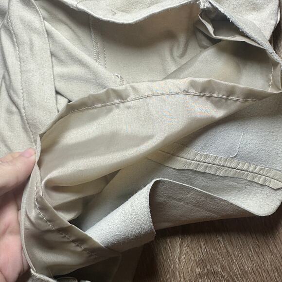 La Fee Verte Anthropologie Tan Leather Top XS Minimalist Workwear Western - Picture 8 of 8